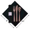 Caterwrap 8" x 8.5" Pre-rolled Linen-Like Marble CaterWrap Black Napkins PK 100 PK 119967 - alternate 2